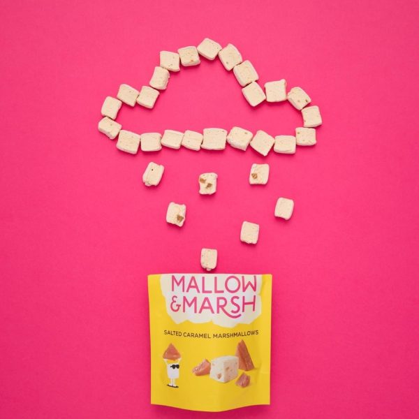 Mallow & Marsh Salted Caramel Marshmallow Pouches 100g (Pack of 6)