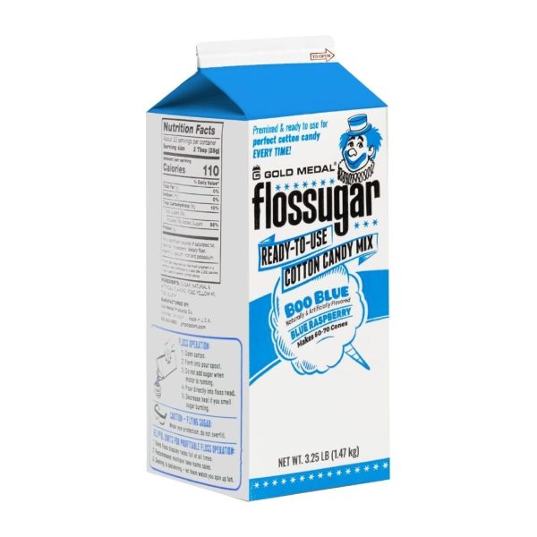 Flossugar Blue Raspberry Ready to Use Cotton Candy Mix 1.47kg