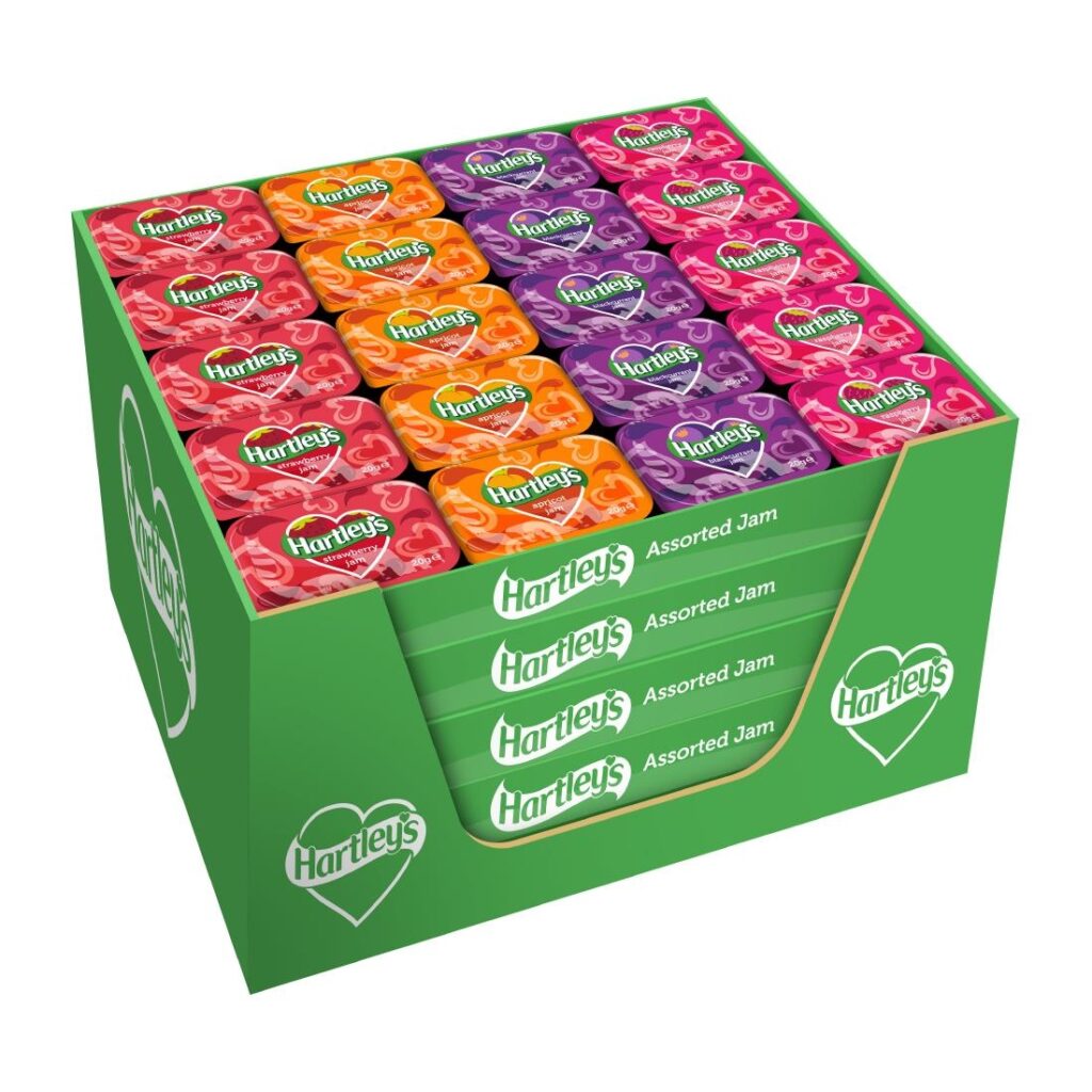 Hartley’s Assorted Fruit Jams 20g (Pack of 100)