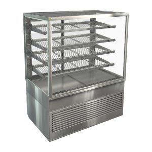 Cossiga Tower TTG Glass Front Tall Refrigerated Freestanding Serve Over w/Stainless Hinged Rear Door 1200mm