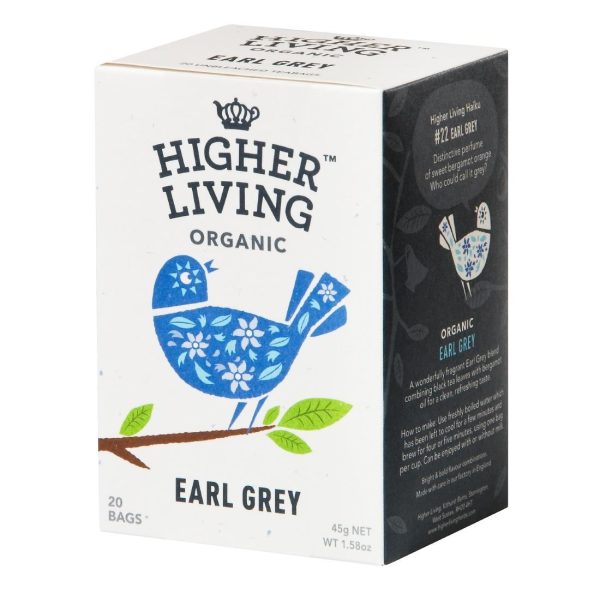 Higher Living Earl Grey Organic Teabags (Pack of 80)