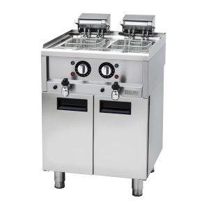 Buffalo 600 Series Freestanding Double Electric Fryer – 8Ltr + 8Ltr