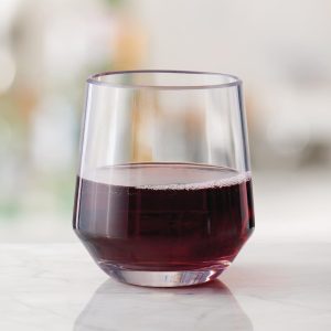 Drinique Elite Tritan Stemless Wine Glasses Clear 340ml (Pack of 24)
