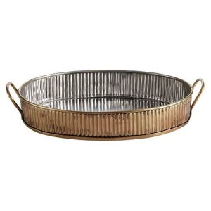 Serving Tray Antique Brass 31cm CB66558