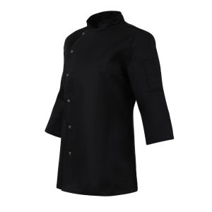Whites Ladies Fitted Chef Jacket Black Size L