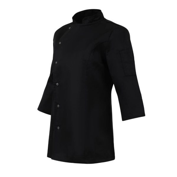 Whites Ladies Fitted Chef Jacket Black Size L