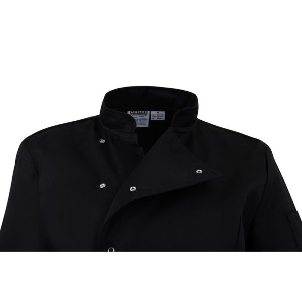Whites Ladies Fitted Chef Jacket Black Size L