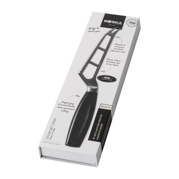 Boska Semi-Hard Cheese Knife Black Handle 210mm