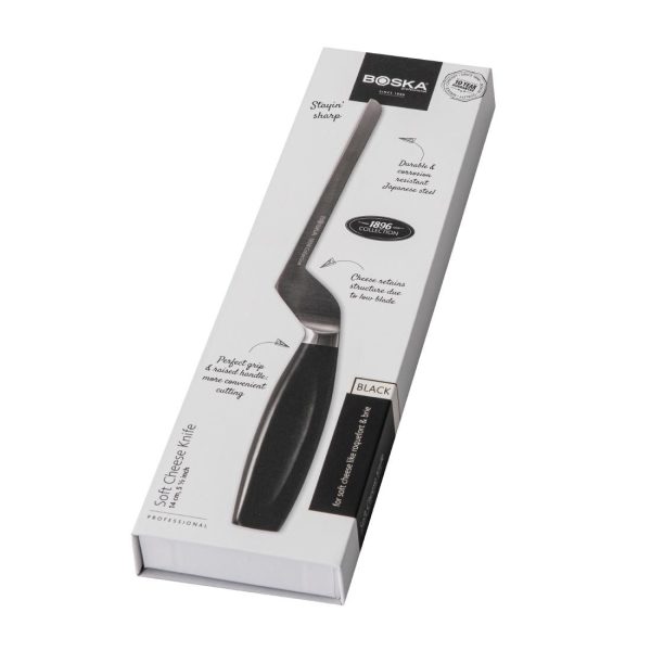 Boska Soft Cheese Knife Black Handle 140mm