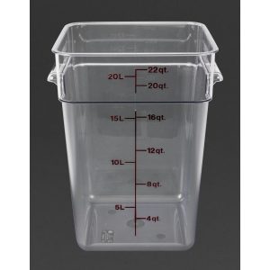 Cambro Square Polycarbonate Food Storage Container 20.8 Ltr