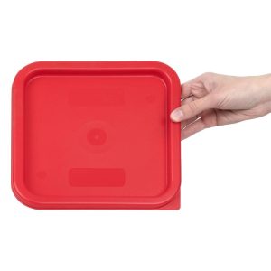 Cambro Camsquare Food Storage Container Lid Red