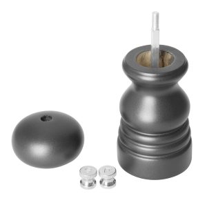 Olympia Salt Or Pepper Grinder Grey Hevea Wood 125mm