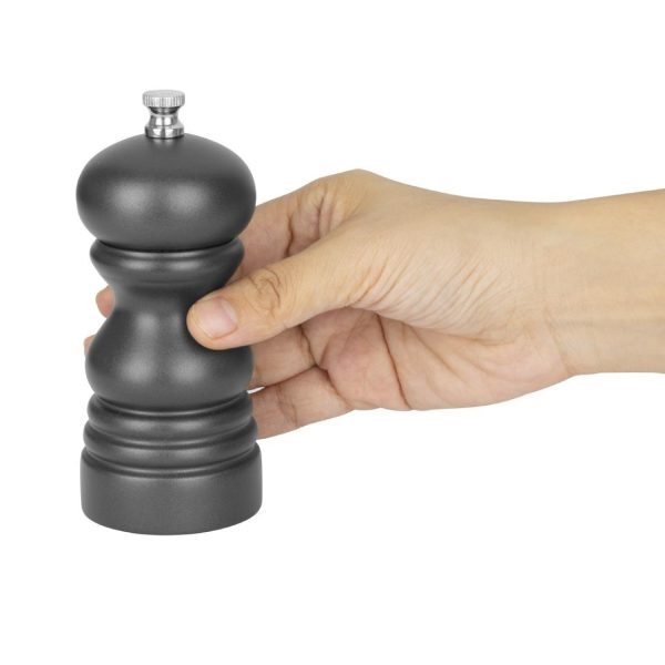 Olympia Salt Or Pepper Grinder Grey Hevea Wood 125mm