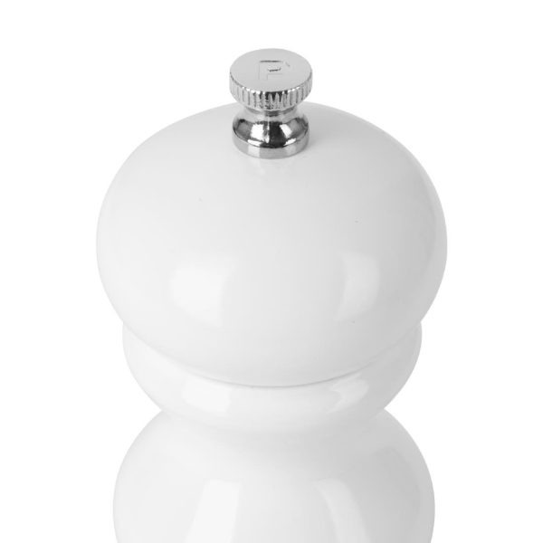 Olympia Salt Or Pepper Grinder White Hevea Wood 125mm