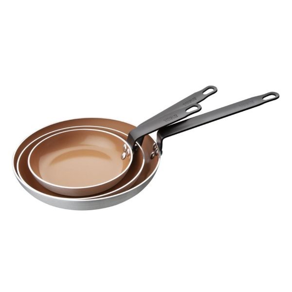 Vogue Aluminium Non-Stick Ceramic Coated Frying Pan 24cm
