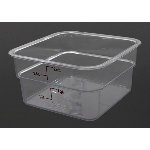 Cambro Square Polycarbonate Food Storage Container 1.9 Ltr
