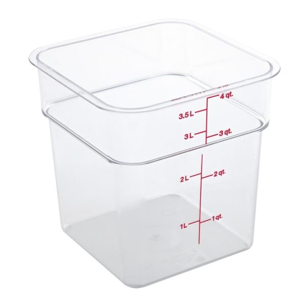 Cambro Square Polycarbonate Food Storage Container 3.8 Ltr