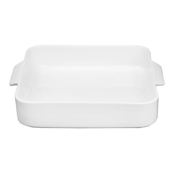 Olympia Whiteware Square Eared Roaster 260x225x50mm (Pack of 2)