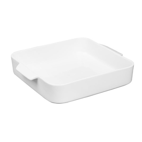 Olympia Whiteware Square Eared Roaster 260x225x50mm (Pack of 2)