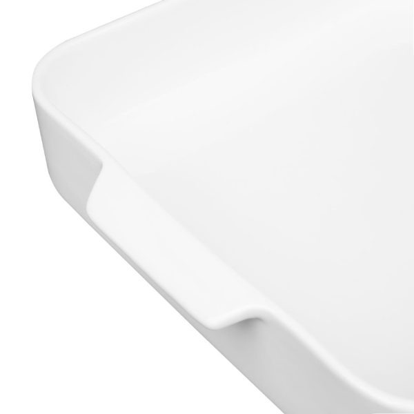 Olympia Whiteware Square Eared Roaster 260x225x50mm (Pack of 2)