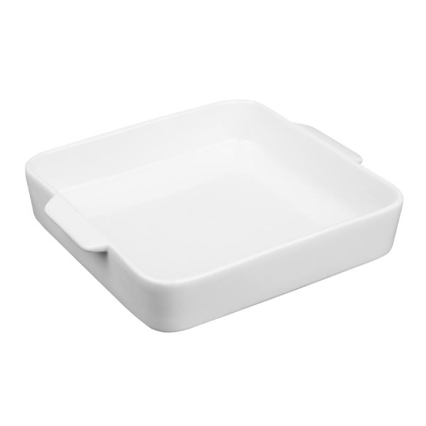 Olympia Whiteware Square Eared Roaster 200x180x40mm (Pack of 3)