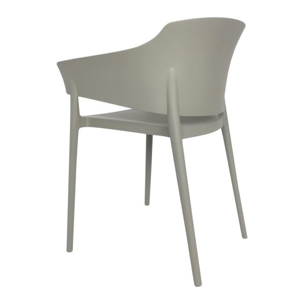 Bolero Lorenzo Cafe Chairs Medium Grey (Pack of 2)