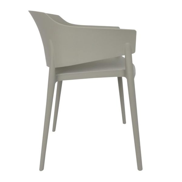 Bolero Lorenzo Cafe Chairs Medium Grey (Pack of 2)