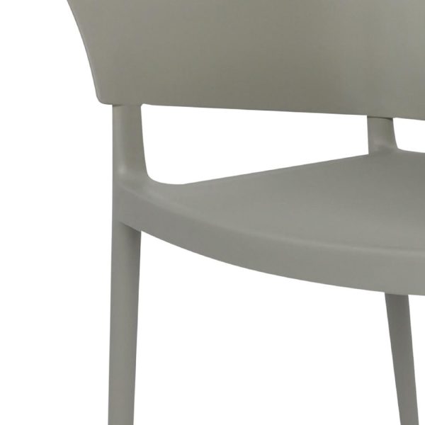 Bolero Lorenzo Cafe Chairs Medium Grey (Pack of 2)