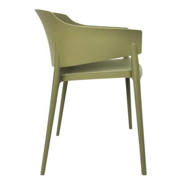 Bolero Lorenzo Cafe Chairs Green Tea (Pack of 2)