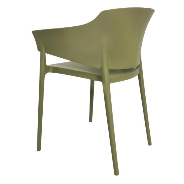 Bolero Lorenzo Cafe Chairs Green Tea (Pack of 2)