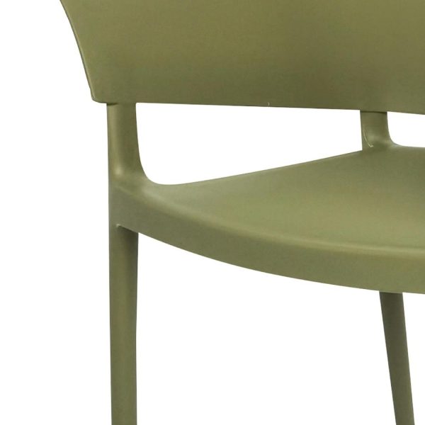 Bolero Lorenzo Cafe Chairs Green Tea (Pack of 2)