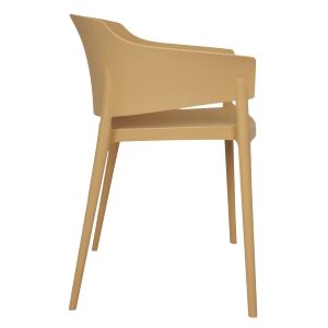 Bolero Lorenzo Cafe Chairs Warm Cream (Pack of 2)