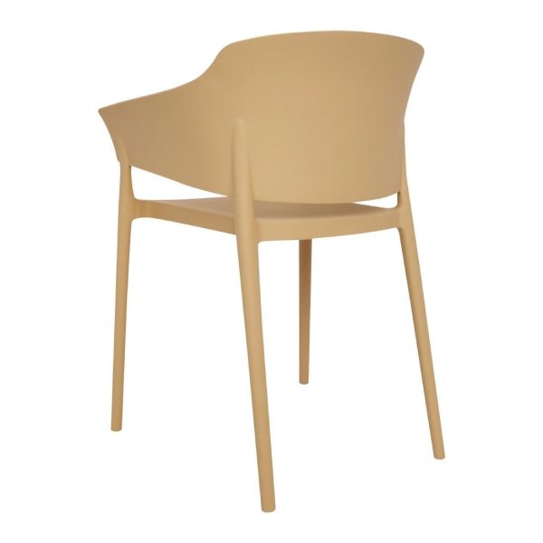 Bolero Lorenzo Cafe Chairs Warm Cream (Pack of 2)