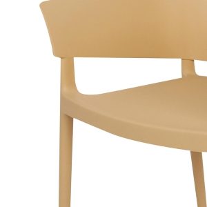 Bolero Lorenzo Cafe Chairs Warm Cream (Pack of 2)