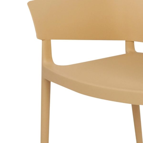 Bolero Lorenzo Cafe Chairs Warm Cream (Pack of 2)
