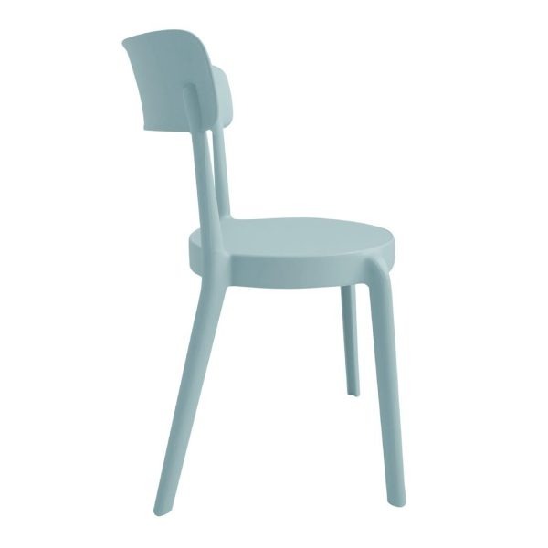 Bolero Mila Café Chairs Icy Blue (Pack of 2)