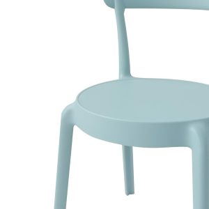 Bolero Mila Café Chairs Icy Blue (Pack of 2)