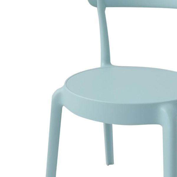 Bolero Mila Café Chairs Icy Blue (Pack of 2)