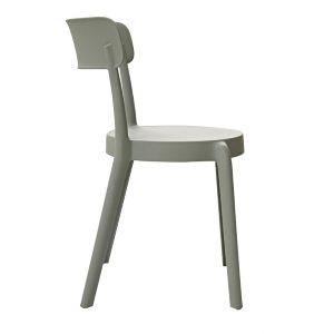 Bolero Mila Café Chairs Moss Grey (Pack of 2)