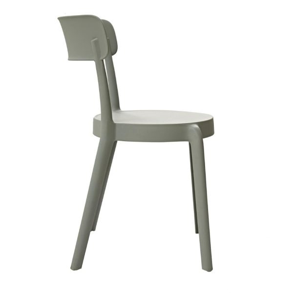 Bolero Mila Café Chairs Moss Grey (Pack of 2)