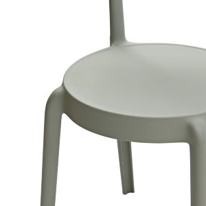 Bolero Mila Café Chairs Moss Grey (Pack of 2)