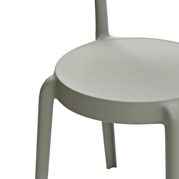 Bolero Mila Café Chairs Moss Grey (Pack of 2)