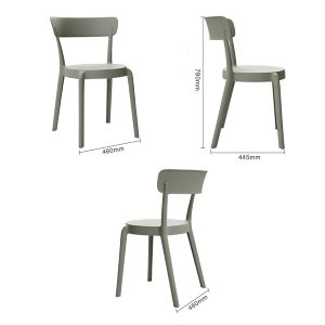 Bolero Mila Café Chairs Moss Grey (Pack of 2)