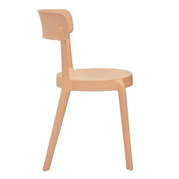 Bolero Mila Café Chairs Light Salmon (Pack of 2)