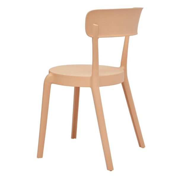 Bolero Mila Café Chairs Light Salmon (Pack of 2)