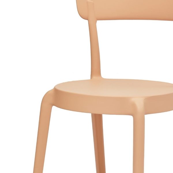 Bolero Mila Café Chairs Light Salmon (Pack of 2)