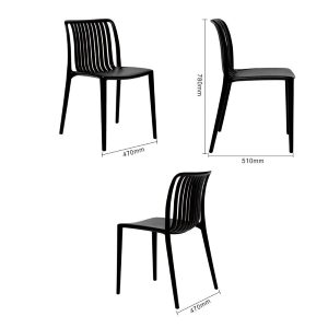Bolero Verona Café Chairs Black (Pack of 2)