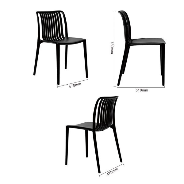 Bolero Verona Café Chairs Black (Pack of 2)