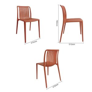 Bolero Verona Café Chairs Mild Orange (Pack of 2)