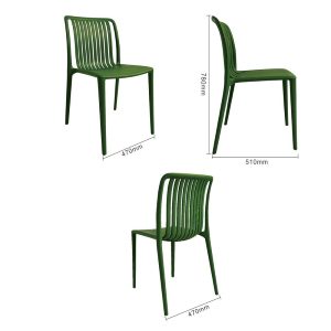 Bolero Verona Café Chairs Forest Green (Pack of 2)